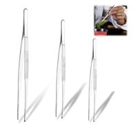 Set di 3 Pinze da Cucina in Acciaio Inossidabile - 20cm, 25cm, 30cm - Pinzette Professionali per Chef, Bistecche, Barbecue - Design Antiscivolo e Versatile
