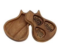 Set di 3 Plettri per Chitarra con Scatola in Acacia per Suonare la Chitarra Plettro Finemente Lucido con Venature Pic a Guitare 1963 Pics Set di Scatole per Paddle per Chitarra