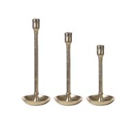 Set di 3 portacandele Piatti rotondi dorati Glamour Elegante Liwung