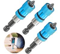 Set di 3 Portapunte per Trapano a Secco, Attacco Esagonale da 1/4", Porta Bit per Cartongesso Bit, Cambio Rapido, Supporto Magnetico