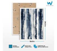 Set di 3 poster arte astratti da parete acquerello onda marina oceanica -...