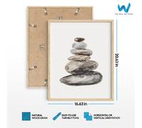 Set di 3 poster arte da parete in pietra e conchiglia da spiaggia...