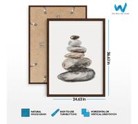 Set di 3 poster arte da parete in pietra e conchiglia da spiaggia...