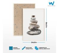 Set di 3 poster arte da parete in pietra e conchiglia da spiaggia...