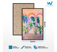 Set di 3 poster arte vegetale tropicale - arte da parete donna e cane...