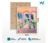 Set di 3 poster arte vegetale tropicale - arte da parete donna e cane...