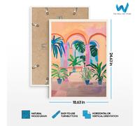 Set di 3 poster arte vegetale tropicale - arte da parete donna e cane...