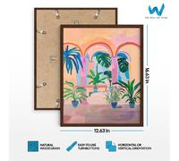 Set di 3 poster arte vegetale tropicale - arte da parete donna e cane...