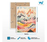 Set di 3 poster di montagna, ispirazione agrumata e arte astratta -...