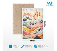 Set di 3 poster di montagna, ispirazione agrumata e arte astratta -...