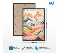 Set di 3 poster di montagna, ispirazione agrumata e arte astratta -...