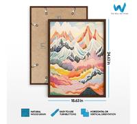 Set di 3 poster di montagna, ispirazione agrumata e arte astratta -...