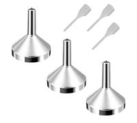 Set di 3 pratici imbuti per profumo, piccolo metallo per bottiglie d'acqua da laboratorio, bottiglie di riempimento in polvere, piccolo profumo in metallo, per cosmetici da cucina e liquidi