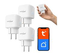 Set di 3 prese Smart Wi-Fi Tuya con programmatore GB735 GreenBlue