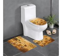Set di 3 protezioni per il bagno, per camera da letto, cucina, vasca da bagno, tappeto decorativo in peluche, tappeto assorbente per la raccolta del grano