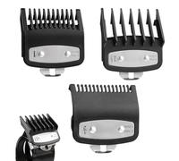 Set di 3 protezioni per tagliacapelli adatte per la maggior parte dei tagliacapelli Wahl e Babyliss FX870, guide di ricambio professionali per tagliacapelli, gamma da 1/16 a 1, nero