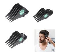 Set di 3 protezioni per tagliacapelli per tagliacapelli a balena, set da 10, 12, 16, 2/1,5/3,2 cm, pettine con clip in metallo, compatibile con tagliacapelli a balena, per miscelare, tagliare