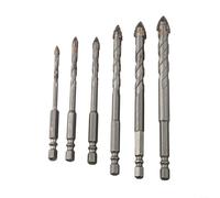 Set di 3 punte eccentriche per piastrelle di vetro, punte triangolari in carburo per muratura con scanalatura a spirale per calcestruzzo, granito, plastica dura, 6 mm, 8 mm, 10 mm, oro