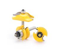 Set di 3 punte for fresatrici con gambo da 8/12 mm, punte for pannelli rialzati, for ante di armadietti, guide e montanti, utensili for la lavorazione del legno(8mm 3pcs Set)