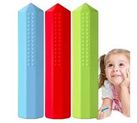 Set di 3 punte masticabili per matite, in silicone, per matite sensoriali, calmanti, in silicone, per bambini, dentizione bambini, autismo