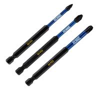 Set di 3 punte per cacciavite a percussione PZ1 PZ2 PZ3 lunghe 90 mm. Set di punte per cacciavite magnetico PoziDriv POZI NO.1 No.2 No.3 Pozi Impact Driver Bits Pozidriv, accessori per viti Pozidriv