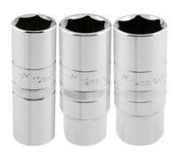 Draper Bussole accensione HT-PLUG/3 1/2" SQ - Set 3 pezzi, blu