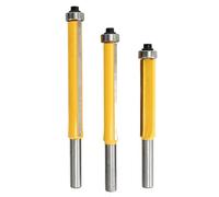 Set di 3 punte per fresa con finitura a filo in lega di acciaio al tungsteno Set di cuscinetti dritti professionali con gambo 8 mm per la lavorazione del legno