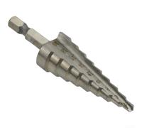 Set di 3 punte per trapano a gradino HSS 4241 con gambo esagonale, per metallo, legno e plastica, varie dimensioni 3-12/4-12/4-20 mm, leggere con design a scanalatura dritta