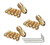 Set di 3 punte per trapano elettrico piccole, mandrino per trapano in ottone, set professionale per mini trapano