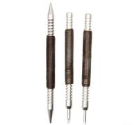 Set di 3 punzoni centrali caricati a molla, per la marcatura del legno e la rimozione dei perni della cerniera della porta, compatibili con punte da 1/8" e 3/32"