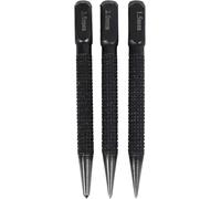 Set di 3 punzoni centrali in acciaio ad alto tenore di carbonio nero da 10 cm Punzone non centrale per acciaio legato metallo legno marcatura strumento di perforazione centro punzoni utensili