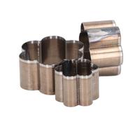 Set di 3 Punzoni per Pelle Fiore, Fustelle Cave in Acciaio Legato per Artigianato Fai-da-te 30mm 40mm 50mm Kit di Strumenti a Foro Fustellatori a Cuore in Acciaio Ad Alto