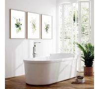 Set di 3 quadri da parete con cornice, per il bagno, decorazione per la spa, decorazione da parete per WC, 30,5 x 40,65 cm