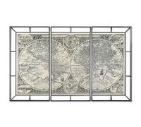 Set di 3 quadri Home ESPRIT Metallo 222 x 8 x 140 cm [3 Pezzi]
