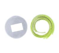 Set di 3 racchette da tennis Head Frame Guard Tape in nylon autoadesivo, per racchette da tennis, con custodia in plastica, 21 mm, larghezza 378 mm, lunghezza (verde fluorescente)