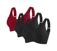 Set di 3 reggiseni push up senza ferretto da donna, invisibile, imbottito, reggiseno da corsa, yoga, spalline regolabili, morbido e traspirante, morbido, alla moda, leggero, estivo, lingerie Bra Top