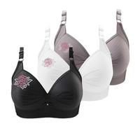 Set di 3 reggiseno da donna, senza ferretto, traspirante, push up, reggiseno da donna, anti-cedimento, completo di copertura, reggiseno sexy, reggiseno senza cuciture 2025, senza spalline, Grigio