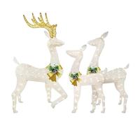 Set di 3 renne illuminate per la famiglia, in acrilico, con luci a LED, con renne, decorazione per interni ed esterni, per interni ed esterni