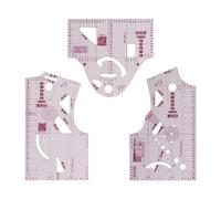 Set di 3 righelli dal design alla moda per realizzare modelli di abbigliamento, misure di cucito fai da te e modelli di disegno