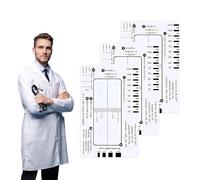 Set di 3 righelli ECG a 7 gradini, per studenti, paramedici, medici, infermieri e medici