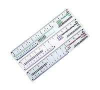 Set di 3 righelli flessibili in PETG da 30,5 cm | Progettato e realizzato in Australia; Fibonacci; Dimezzamento e raddoppio e regola dei terzi; Disegno e redazione