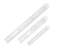 Set di 3 righelli in metallo, righello in acciaio, righello in metallo per taglio, 15 20 30 cm, righello in acciaio inox per ufficio, casa, università, artigianato, ingegneria, lavori architettonici