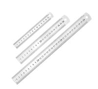 Set di 3 righelli in metallo, righello in acciaio, righello in metallo per taglio, 15 20 30 cm, righello in acciaio inox per ufficio, casa, università, artigianato, ingegneria, lavori architettonici
