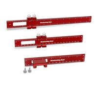 Set di 3 righelli quadrati a T in lega di alluminio per la lavorazione del legno, strumento regolabile 7/9/13 pollici, doppia scala con viti metalliche, incisione laser