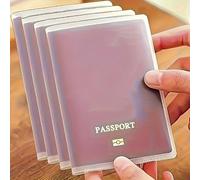 Set di 3 robusti porta passaporto, caratterizzato da un design opaco trasparente per la protezione dei documenti di alta qualità, dotato di più slot per schede, ideale per gli uomini che cercano