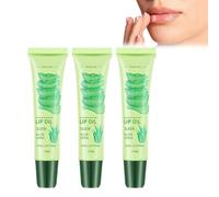 Set di 3 rossetti in aloe vera, crema idratante a lunga durata, con aloe vera, idratante per labbra a lunga durata, nutriente