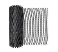 Set di 3 rotoli di recinzione in plastica per giardino, multiuso, telaio in filo metallico per polli, conigli e cani, barriera floreale da 6 m, protezione da giardino nera