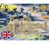 Set Di 3 Rovine The Old Città Barricate Guerra Gioco Giochi Compatibile Scenario