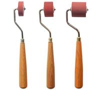 Set di 3 rulli in gomma per stampante (1 cm, 2 cm, 3 cm di larghezza), manici in legno per artigianato, Linocut, stampa a blocchi, progetti artistici