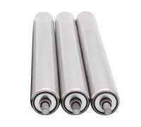Set di 3 rulli trasportatori in acciaio inox, diametro 5,1 cm, lunghezza 61 cm, rulli da tavolo per la lavorazione del legno industriale, tubi di ricambio per una maggiore efficienza